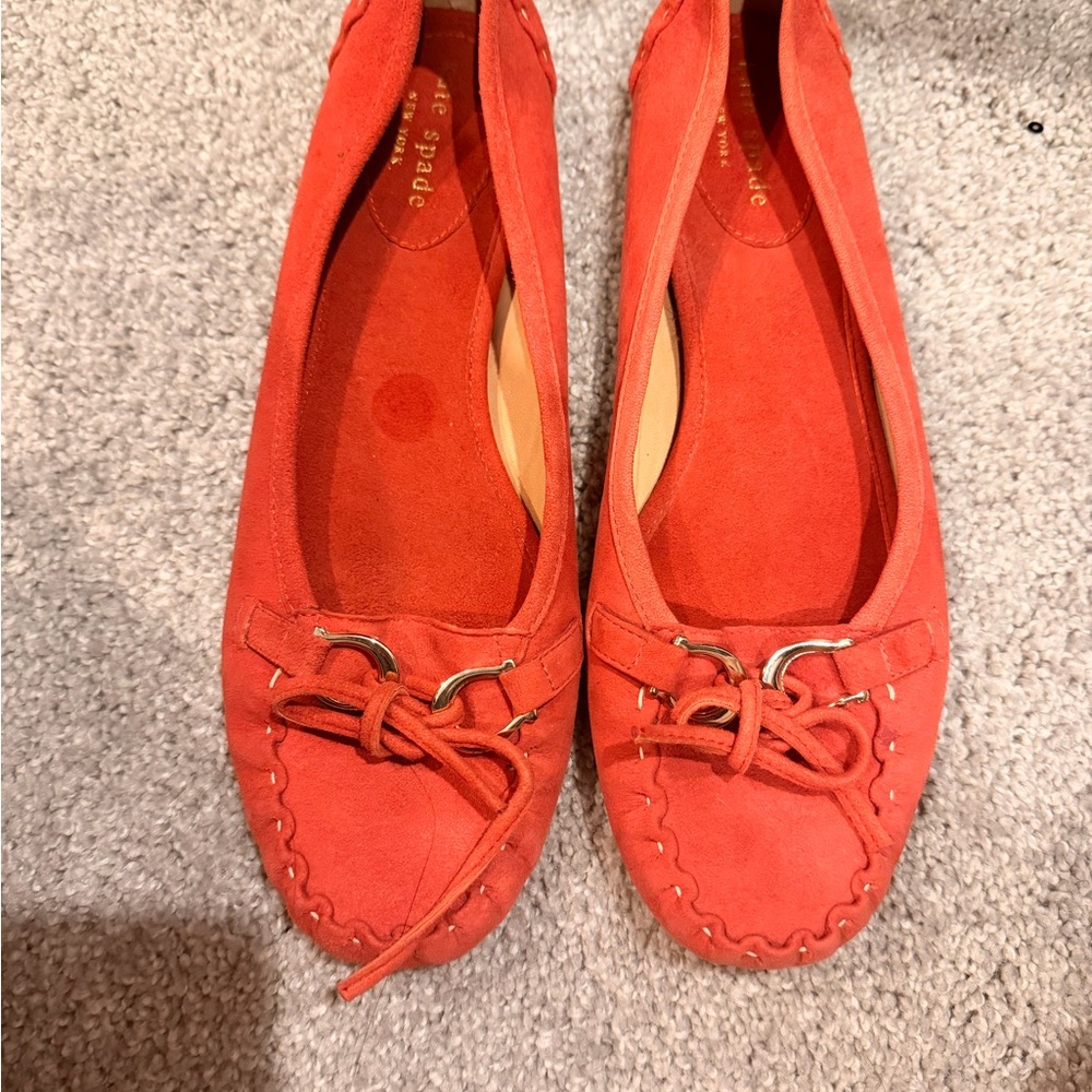 Kate Spade Red Suede Women's Loafers